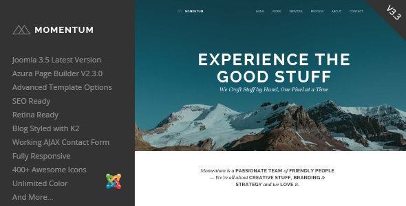 Download Momentum – Simple Creative OnePage Joomla Template Nulled 