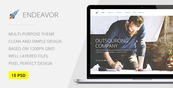 Download Endeavor — Multipurpose IT & Digital Company PSD Template Nulled 