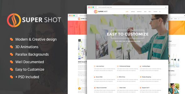 Download SuperShot – Creative Agency Landing Page Nulled 