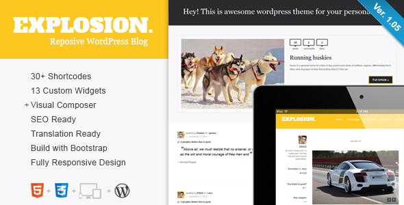 Download Explosion – Responsive WordPress Blog / Personal Nulled 