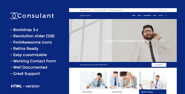 Download Consulant – Corporate & Business HTML5 Template Nulled 