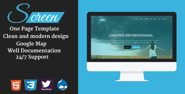 [Download] Screen – Onepage Creative Drupal 7 Theme 