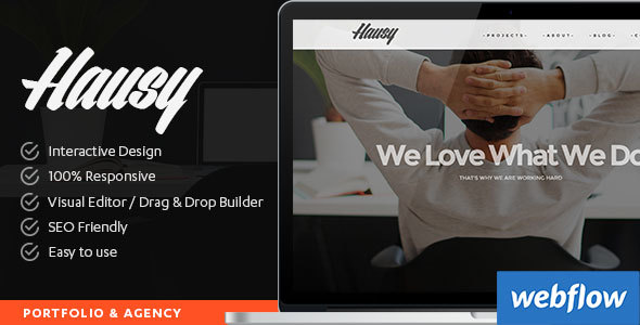 Download Hausy – Portfolio & Agency Webflow Template Nulled 