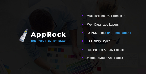 Download AppRock – Clean Business PSD Template Nulled 
