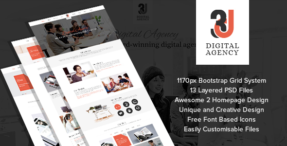 Download 3D Digital Agency – Multi Purpose Creative Template. Nulled 