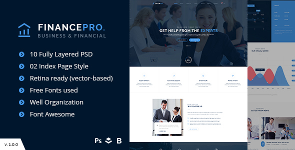 Download Business PSD Template – FinancePro Nulled 