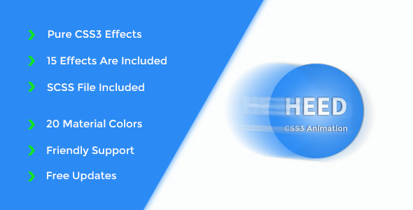 Download Heed – Pure CSS3 Animation Effects Nulled 