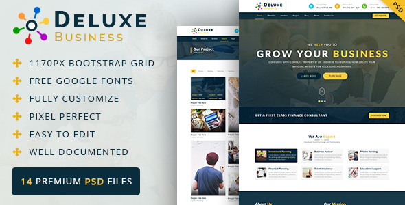 [Download] Deluxe Business PSD Template 