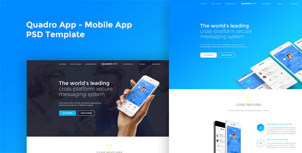 Download Quadro App – Mobile App PSD Template Nulled 