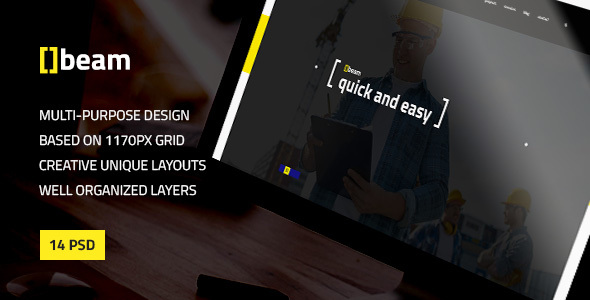 Download Beam — Modern Multipurpose PSD Template for Construction Business Nulled 