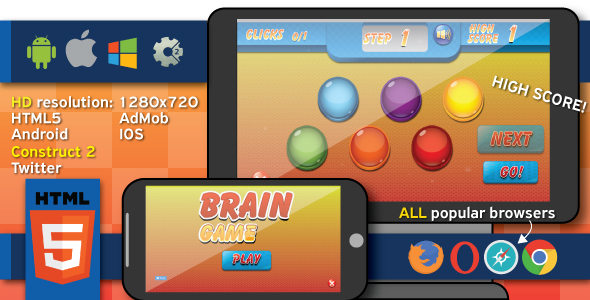 Download Brain game – HTML5 game (capx) Nulled 