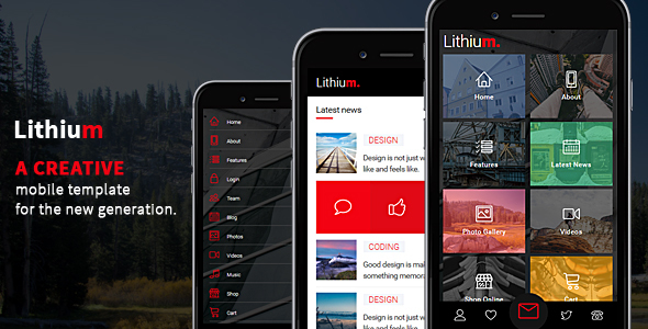 Download Lithium – Responsive Mobile Template Nulled 