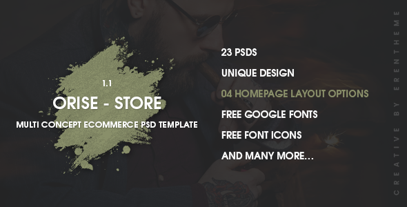 Download Orise Store – Ecommerce PSD Template  Nulled 