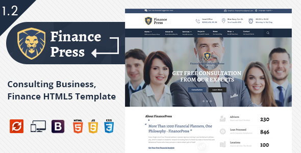 Download Finance Press – Business HTML5 Template Nulled 