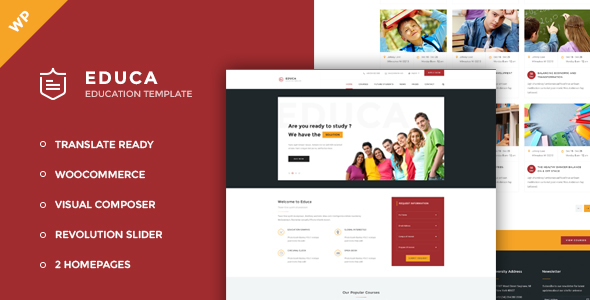 Download Educa – Education, Courses and Events WordPress Theme Nulled 