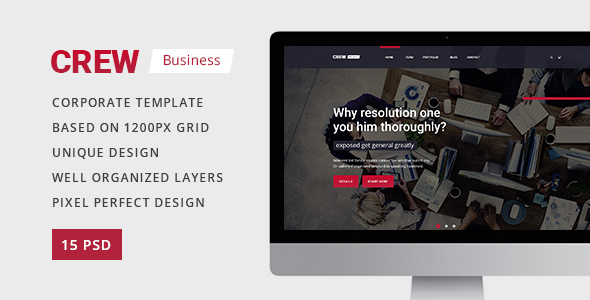Download Crew — Business, Corporate Portfolio & Blog PSD Template Nulled 