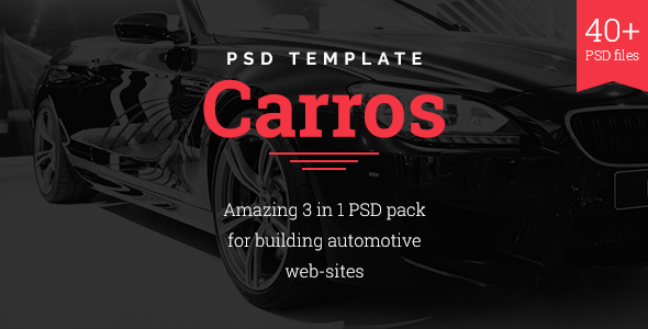 Download Carros — Auto Service / Tuning Center / Parts Retailer PSD Template Nulled 
