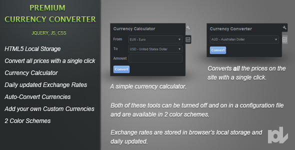 Download Premium Currency Converter for jQuery Nulled 
