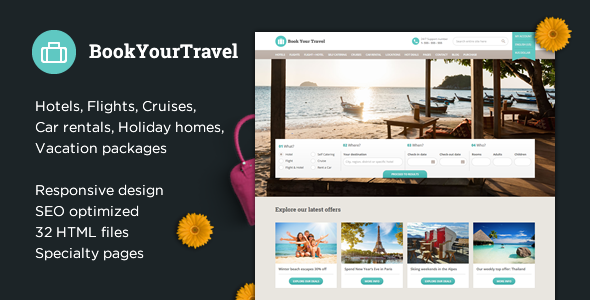 Download Book Your Travel – Online Booking HTML Template Nulled 