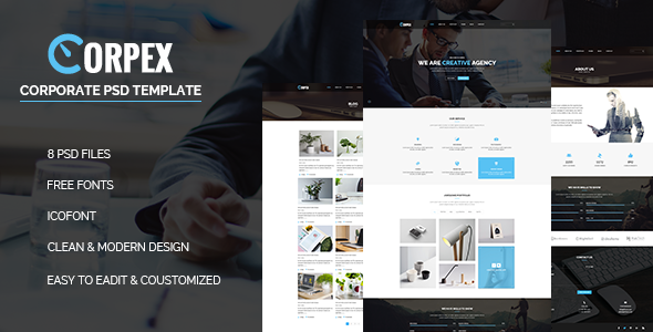 Download Corpex – Corporate PSD Template Nulled 