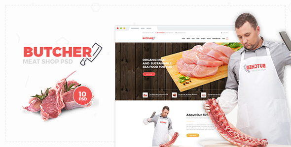 Download Butcher – Meat Shop PSD Template Nulled 