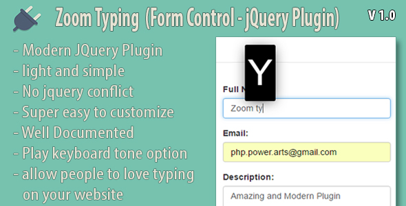 Download Zoom Typing  (Form Control – jQuery Plugin) Nulled 