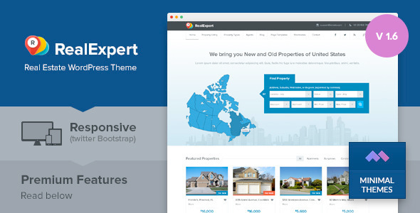 [Download] Real Expert – Responsive Real Estate and Property Listing WP Theme 