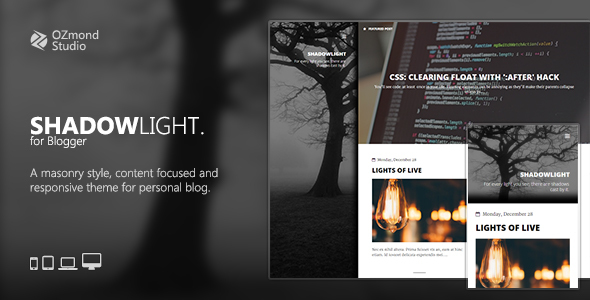 Download ShadowLight: A Theme for Personal Blogging Nulled 