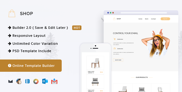 Download Shop – Responsive Email + Online Template Builder Nulled 