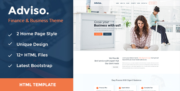 Download Adviso – Finance, Consulting, Business HTML Template Nulled 