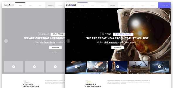 [Download] PLEIONE – Creative One Page Landing PSD Template 