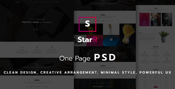 [Download] StarR – One Page PSD Website 