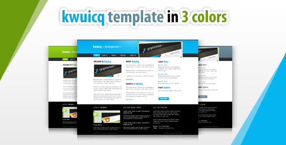 Download kwuicq html corporate template – 3 colors Nulled 