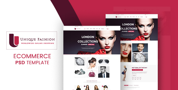 Download Unique Fashion – Ecommerce PSD Template Nulled 