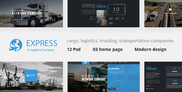 Download Express – Modern Transport & Logistics PSD Template Nulled 