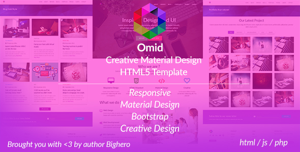 Download Omid – Corporate Material Design Website Template Nulled 