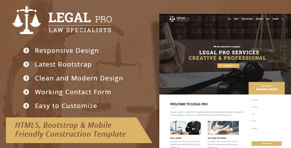 Download Legal Pro – Law/Legal Business Template Nulled 