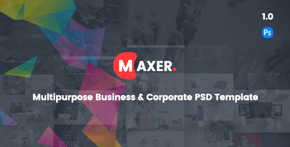 Download Maxer – Creative Multipurpose Business & Corporate PSD Template Nulled 
