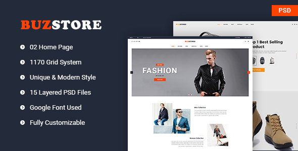 Download Buzstore – Fashion/Clothing eCommerce PSD Template Nulled 