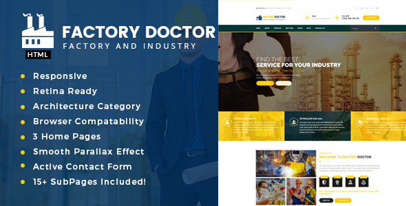 [Download] Factory Doctor – Factory & Industrial Business Template 