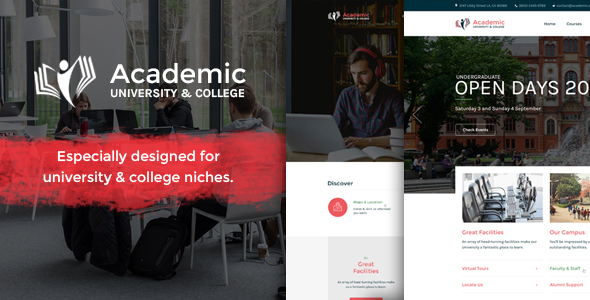 Download Academic | Responsive University Education Bootstrap Site Template Nulled 