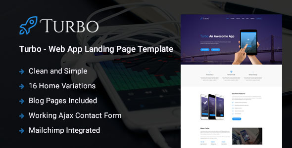 Download Turbo – Responsive Bootstrap Web App Landing Page Template Nulled 