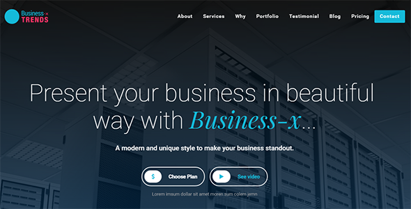 Download Business-x: Business Landing Page Nulled 