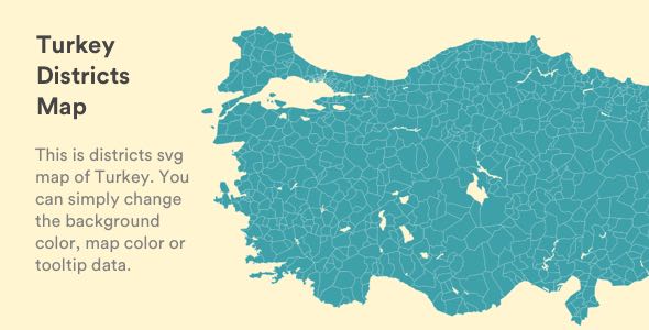 Download Interactive Vectorel Turkey District and City Map [SVG, JS, HTML5] Nulled 