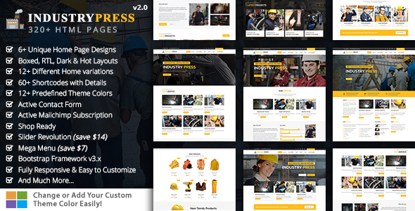 Download Industry press HTML Nulled 