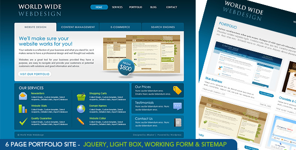 Download World Wide Webdesign – 6 Page HTML Nulled 