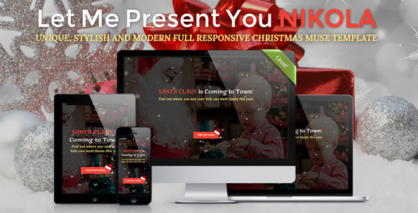 Download NIKOLA – Christmas Full Responsive Muse Template Nulled 