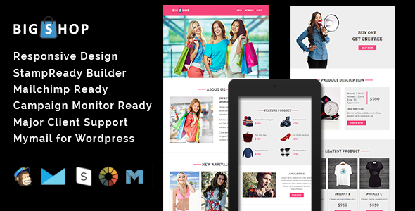 Download BIGSHOP – Responsive Email Template Nulled 