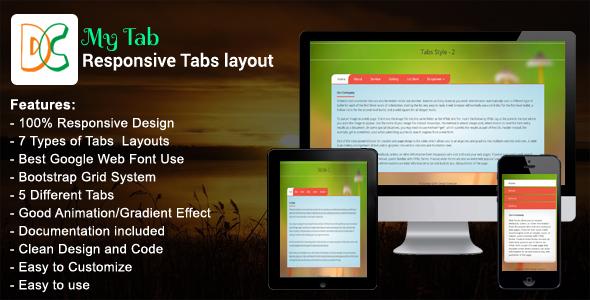 Download My Tab – Responsive Bootstrap Tabs Nulled 