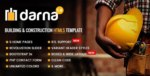 Download Darna – Building & Construction HTML5 Template Nulled 